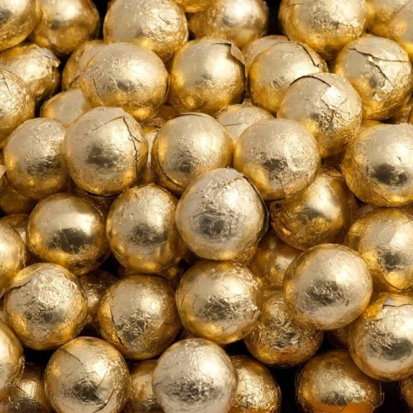 Gold Milk Chocolate Balls x 100, 500g