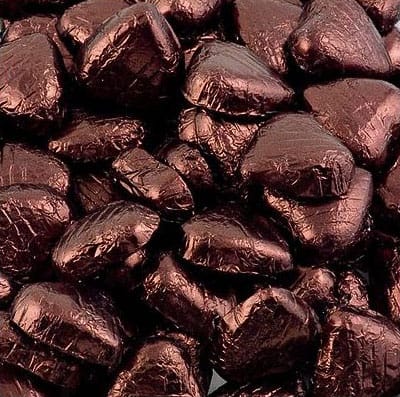 Brown Milk Chocolate Hearts x 100, 500g