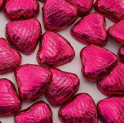 Cerise Milk Chocolate Hearts x 100, 500g