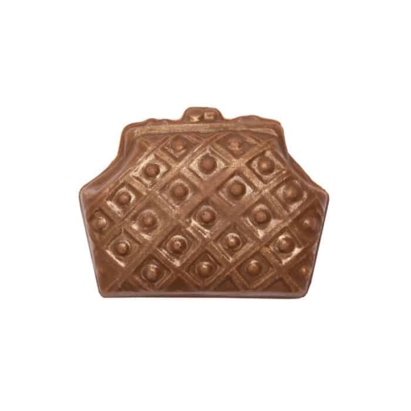 Chocolate purse with lustre