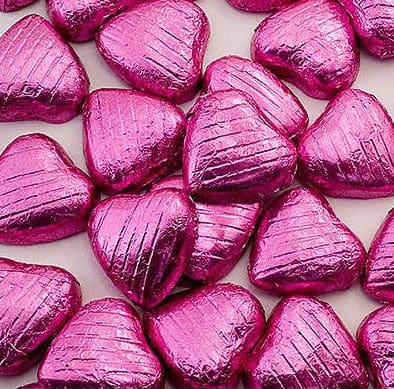 Pink Milk Chocolate Hearts x 100, 500g