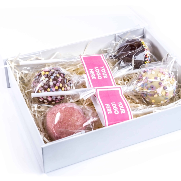 Box of 4 branded cake pops